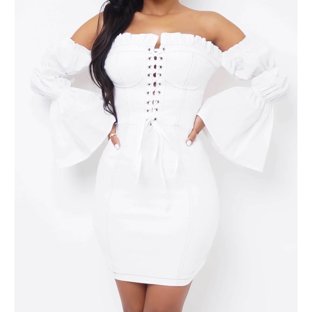 White Denim Dress